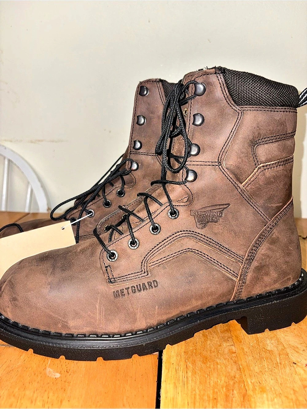 Red Wing SuperSole 8-Inch Work Boot 4435 Brown & Black US 10 NWT